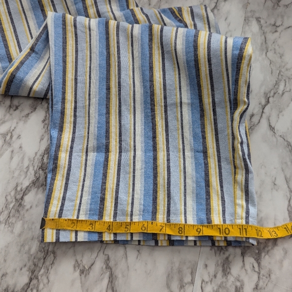 Women's Cropped Linen Blend Striped Pants Size XL - Picture 7 of 8